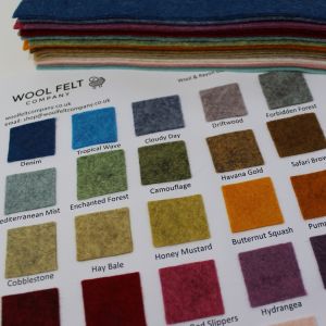 National Nonwovens Spellbound Sapphire - Heather Blue - Wool Felt Oversized Sheet - 35% Wool Blend - 1 12x18 inch Sheet